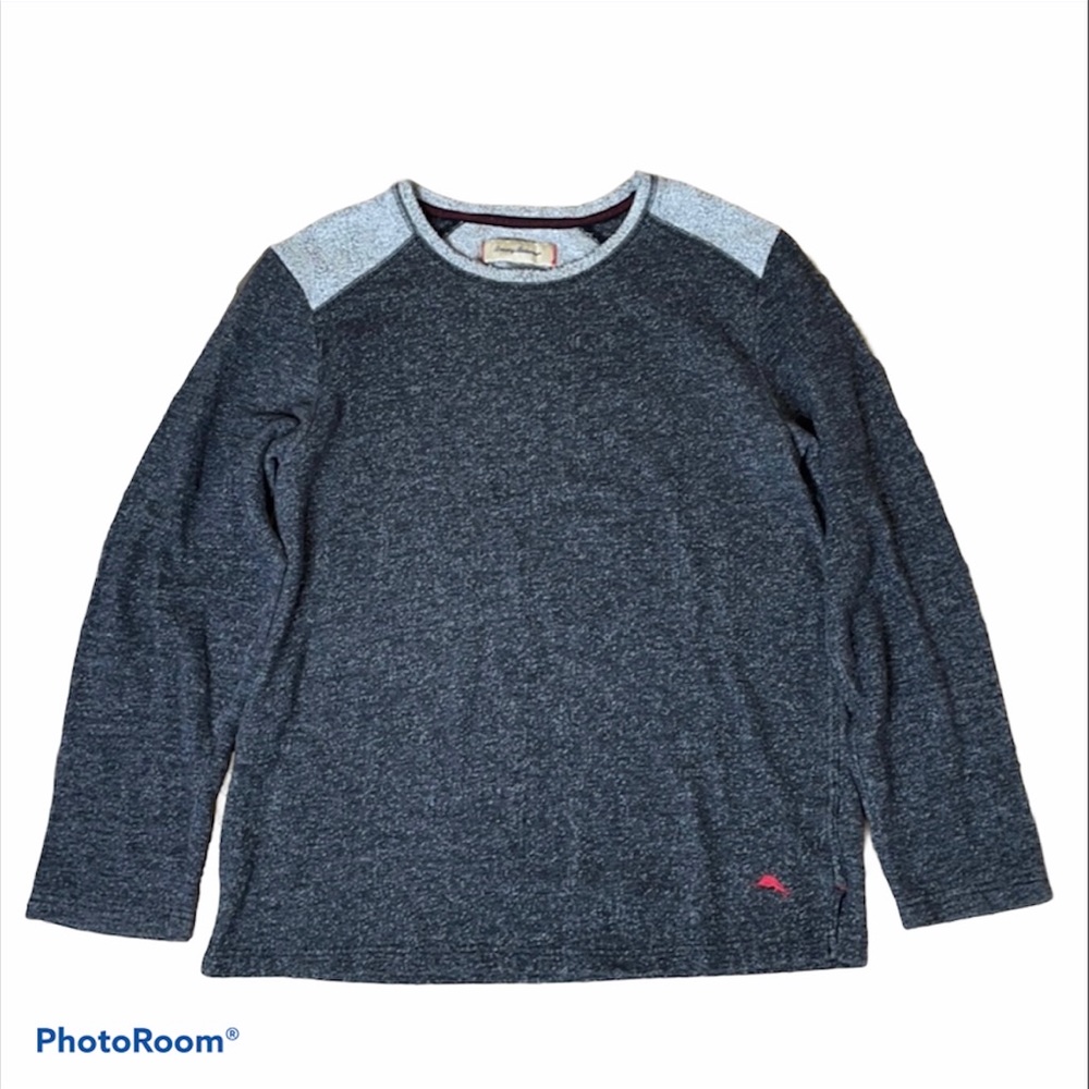 Tommy Bahama Long Sleeve Sweater Pullover Gray Medium